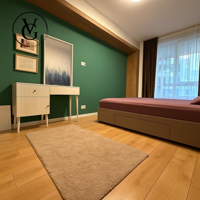 Jiului, apartament 3 camere complet mobilat modern si curte.